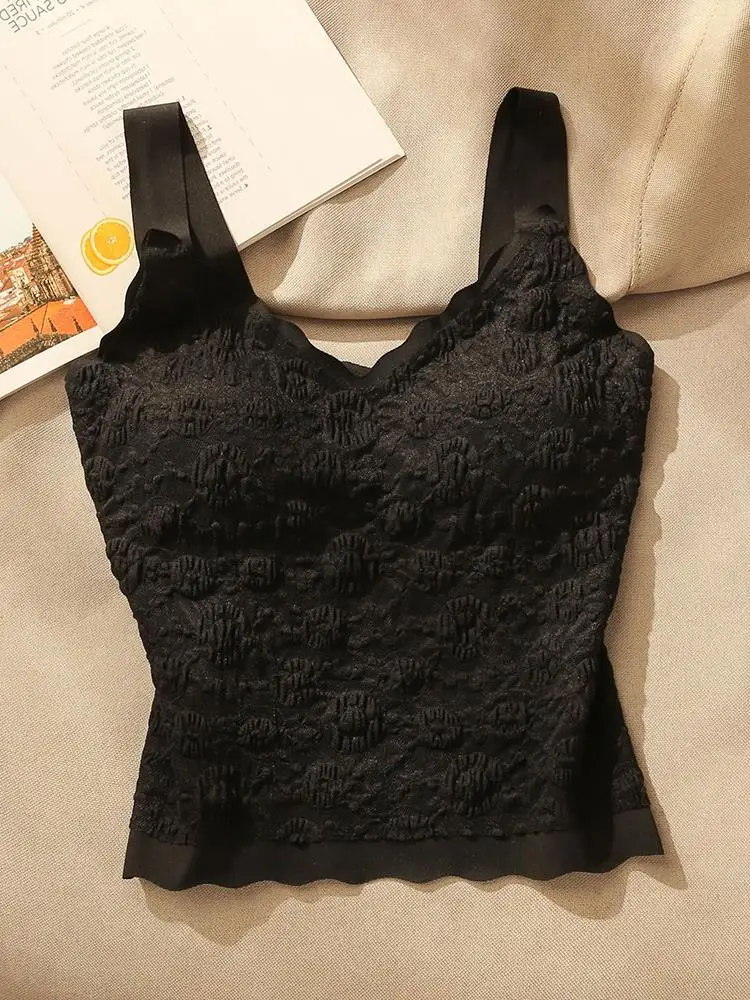 Ele Bal Sl Strap Vest Women's Thin ort Base Layer Brtte Top Faionable Inner Wear Polyester Spandex