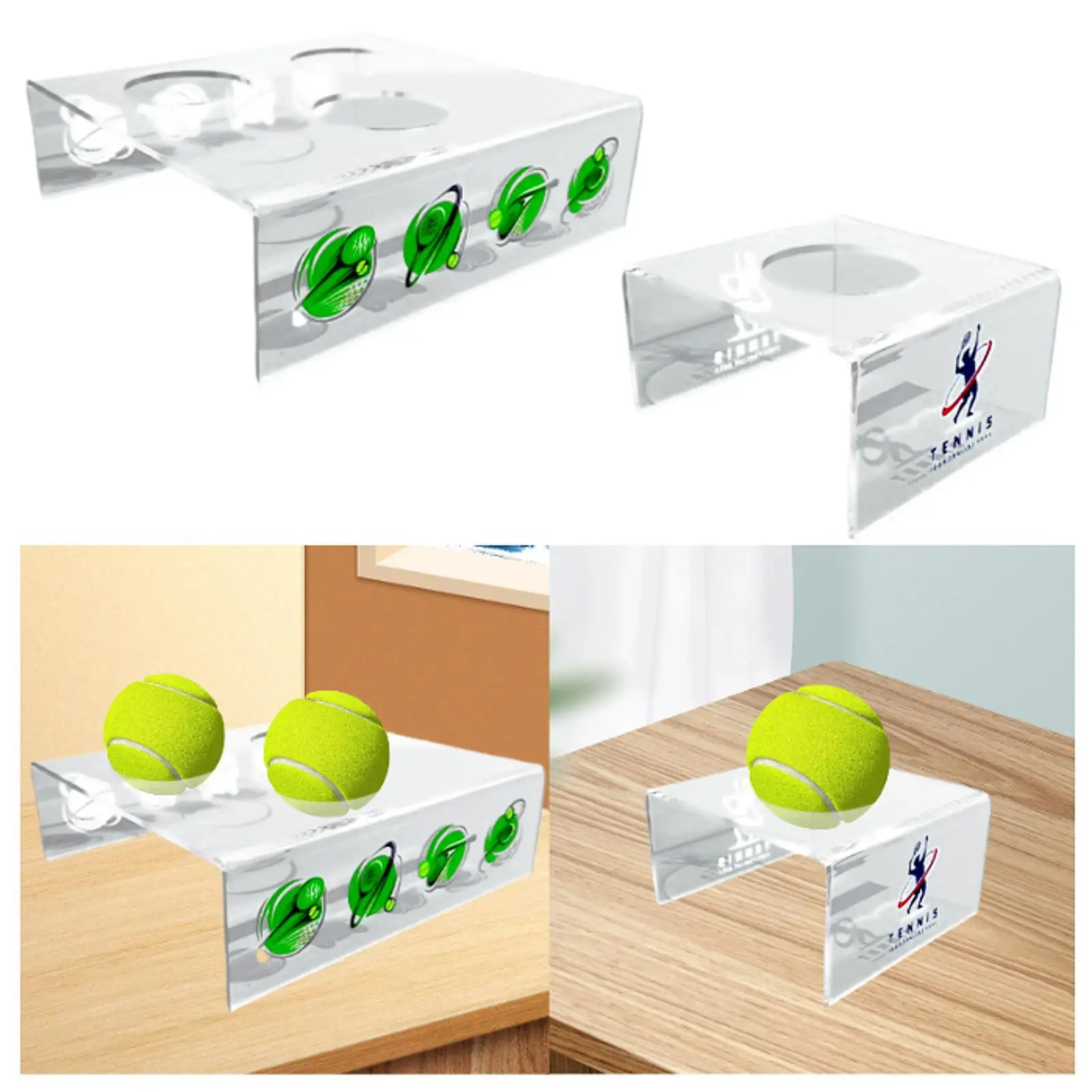 Tennis Ball Display Stand, Baseball Holder Rack for Glass Ball, Acrylic Sports Ball Display Stand for Memorabilia, Award