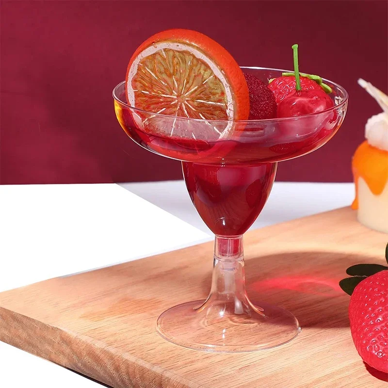 Plastic Martini Glasses Disposable 100PCS Disposable Martini Glasses 5oz -  Clear Plastic Cocktail Cups For Parties Wedding Champagne