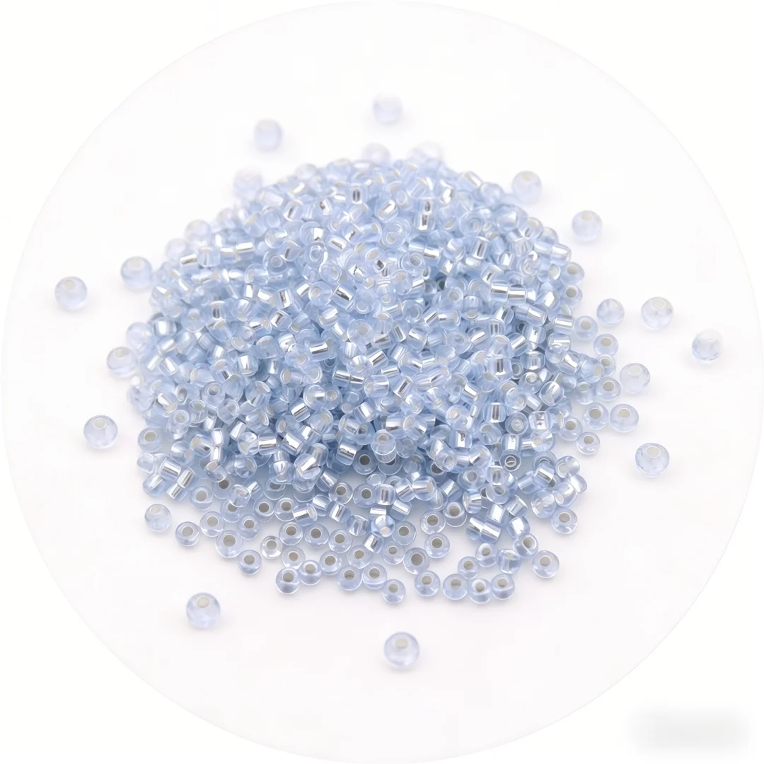 High-Quality Silver Core Glass Rice Beads for Handmade DIY Projects