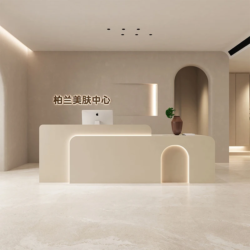 Lectern Store Reception Desk Stand Restaurant Podium Office Reception Desk Supermarket Beauty Salon Mostrador Luxury Furniture