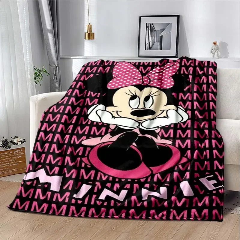 thumbnail image 1 of Manta de felpa suave con dibujos animados de Disney Mickey Minnie, manta de franela para sala de estar, dormitorio, cama, sofá, funda de picnic, 1 of 4