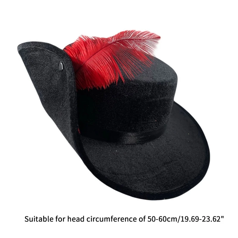 Gentleman Men Fedora Hat for Winter Autumn Elegant Adult Felt Church Jazzs Hat with Feather Decors Taking Photo