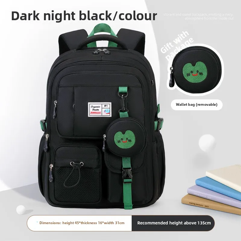 Schoolbags with purse Junior High School Girls Niche Ins Style Backpacks 2025 New Primary Nylon waterproof School Bags mochilas - 4