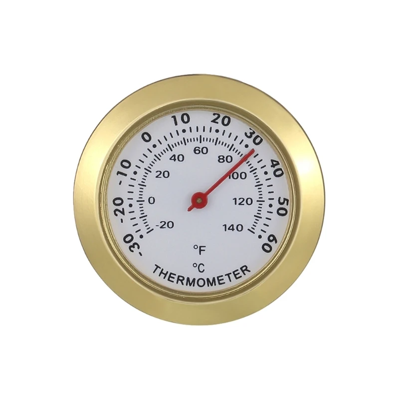 Mini Hygrometer Brass Analog Hygrometer Mechanical Round Humidity Gauge Cigar  Hygrometer With Back Magnet For Guitar Cigars - AliExpress