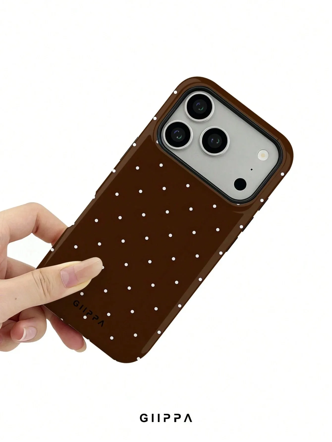 GIIPPA Brown Polka Dots Luxury Double-layer Phone Case