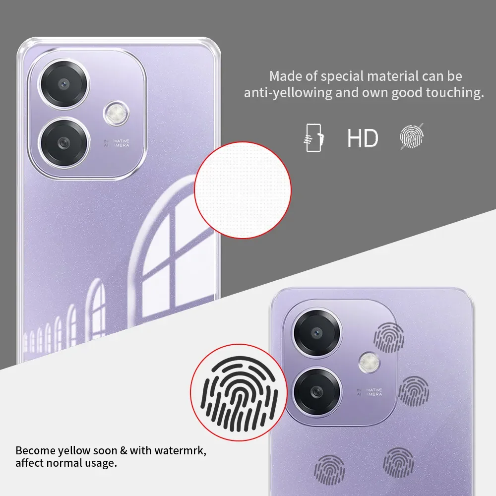 Fashionable Clear Soft Silicone Shockproof Phone Case Cover Coque