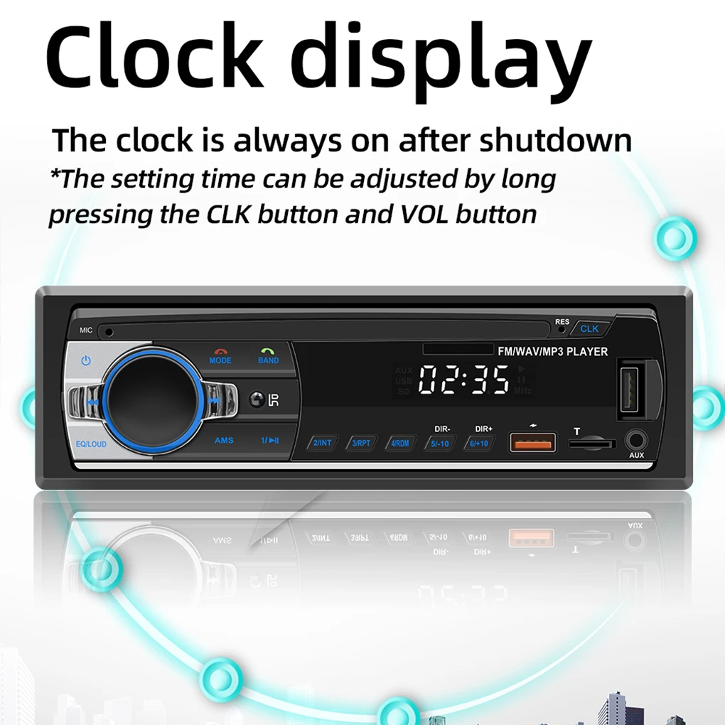 JSD-520L car MP3 player with dual Bluetooth connectivity and lossless sound quality, multifunctional car radio