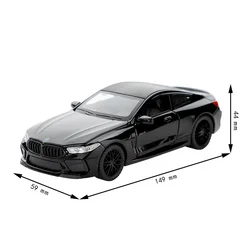 Diecast Alloy Sports Car Toy with Sound & Light Features (Black)