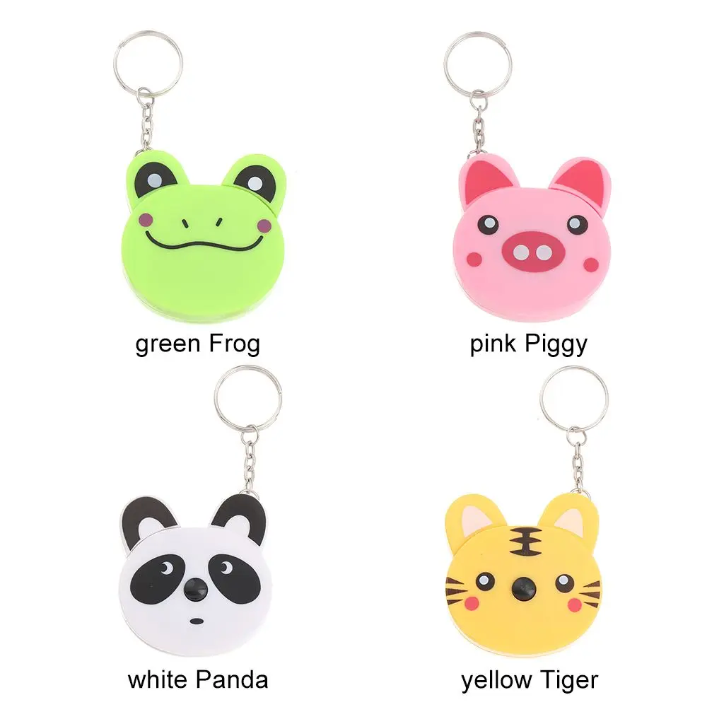 Measuring Ruler Panda Frog Piggy Keychain Mini Automatic Stretch Ruler Sewing Measure Cartoon Animal Tape Measure tape measure,measuring tape,measuring ruler