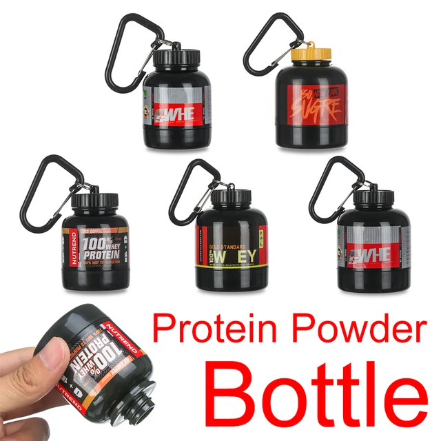 Outdoor Sport (100ML) Mini Portable Protein Container Powder Bottle W/  Keychain