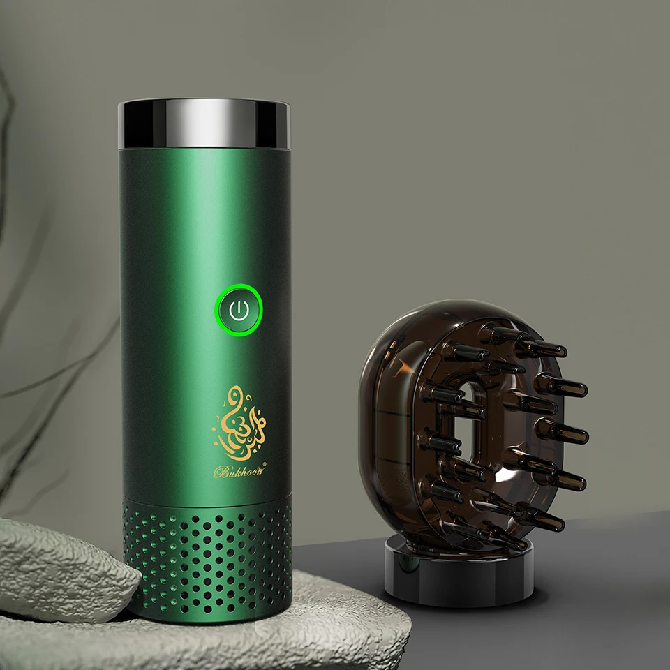 Pettine Elettrico Bakhoor Con Bruciatore Incenso – Diffusore Aroma Portatile USB Per Capelli E Ambienti | Regalo Senza Fumo
