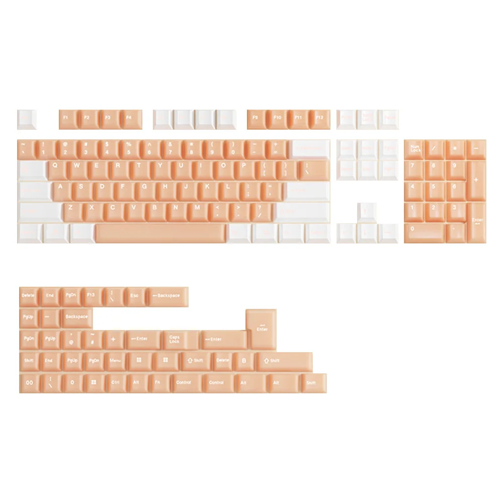 Abs Pbt Doubleshot Keycap Vestido de Seda Arco-íris e Vestuário de Penas Adequado para Teclado Mecânico Perfil de Cereja Iso - Imagem 3