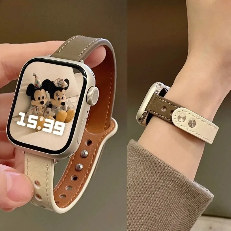 รูปสินค้า สายหนังแท้สุดเท่ ใส่ได้ทุกรุ่น Apple Watch