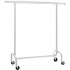 Clothes Rack with Wheels, Heavy-Duty Garment Rack with Extendable Rod, 286.6 lb Load Capacity, 1