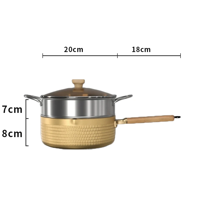 Kitchen Noodle Pot Maifan Stone Non-Stick Cook Hot Milk Pot Cooking Pot Aluminum Soup Pots Gas Stove Induction Cooke Cookware