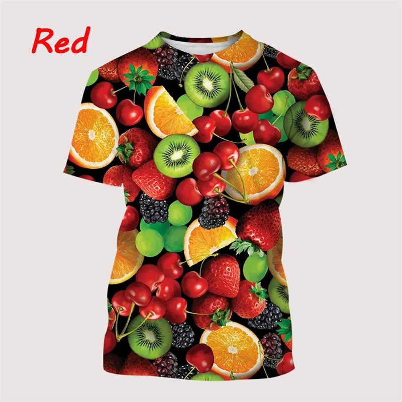 

New 3D Fruits Orange Kiwi Fruit Strawberry Printing T Shirt For Men Children Fashion Funny Tee Shirts Summer Kawaiian Clothing