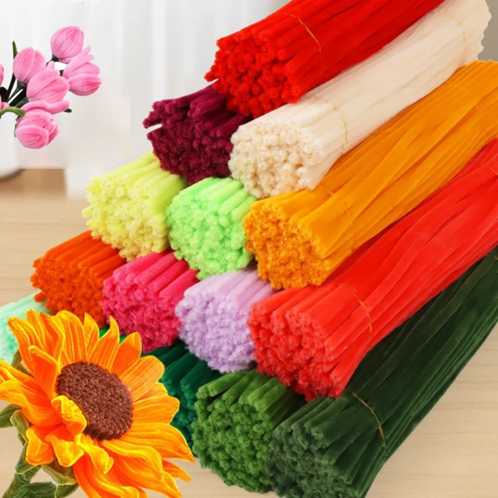 400pcs Chenille Stems Pipe Cleaners Kindergarden DIY Art Craft Materials for Creative Handicraft DIY Felting Animal Skeleton