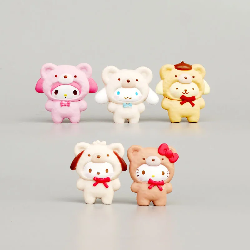 

Cartoon Cute Kawaii Sanrioed Cinnamoroll My Melody Hellokitty 2023 New Hand Operated Model Doll Decorations