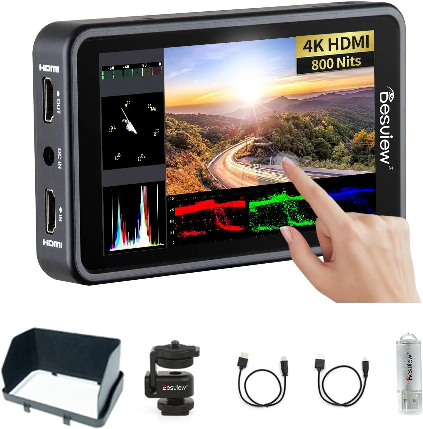 DesviewR5IICameraFieldMonitorHDTouchScreenDSLRCameraMonitor