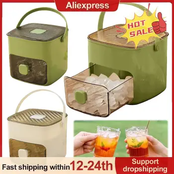 Portable Ice Maker with Handle & Storage Drawer Countertop Ice Cube Maker Compact Ice Maker Machine for Household & Outdoor Use