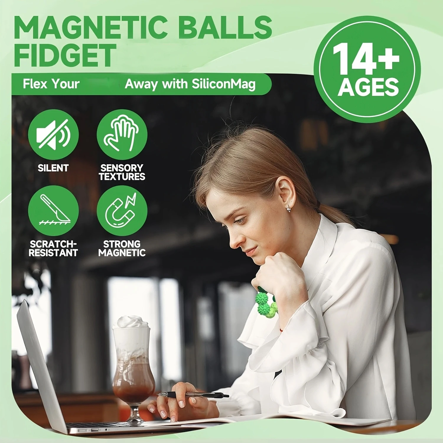 Silicone Grip Strengthener Balls Magnetic Sensory Fidget Ball Attracting Stress Ball Massage Balls  for Anxiety Relief
