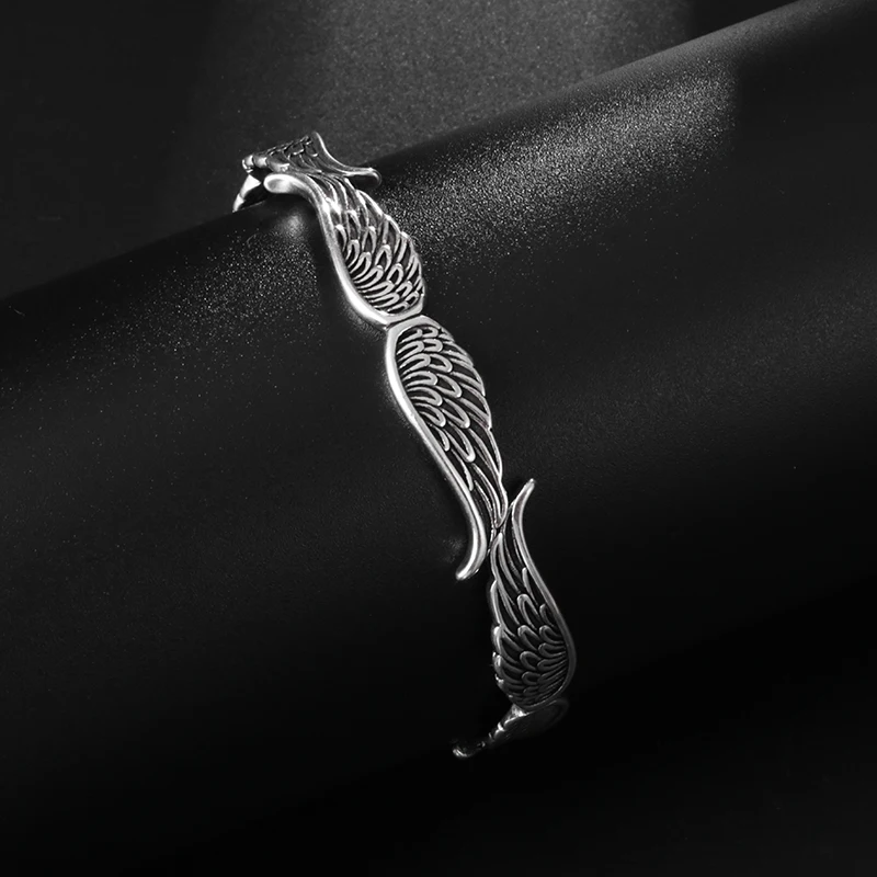 

New Creative Trend Angel Wings Open Bracelet Men's Women's Charm Casual Party Rock Jewelry Gifts
