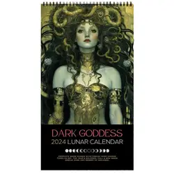 Wall Calendar 2024 Goddess Astrology Full Moon Tracker Moon Phase Calendar Hangable Astrology Decorations 2024 Lunar Calendar
