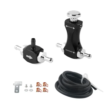 Kit controller boost manuale universale - Valvola boost a T e spurgo regolabili in alluminio per l'accordatura delle prestazioni dell'auto turbocompressa