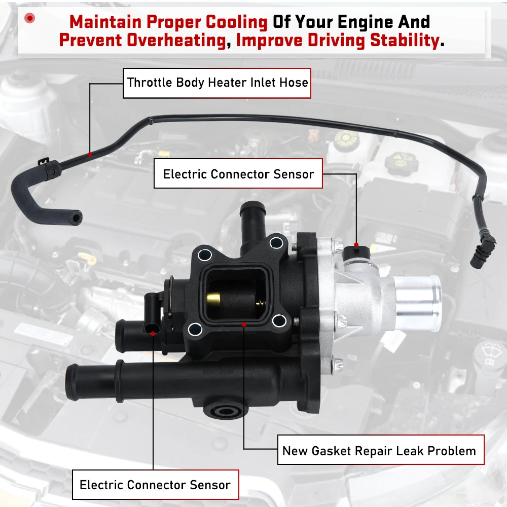 Genuine No. 25192228 Engine Coolant Thermostat Housing Fits For Chevrolet  Sonic Cruze Tracker Trax 2011-2015 96984103 u0026 55578419 - Thermostats u0026  Parts - AliExpress