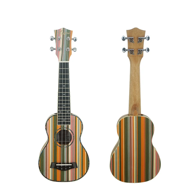 

New Design Aiersi 21 Inch Rainbow Wood Soprano Ukulele 4 String Mini Guitar