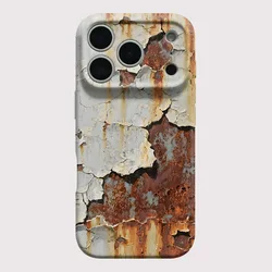 Rustic Metal Cracked Paint Hard PC Bumper Phone Case Cover - iPhone 12 Mini (JSS169)