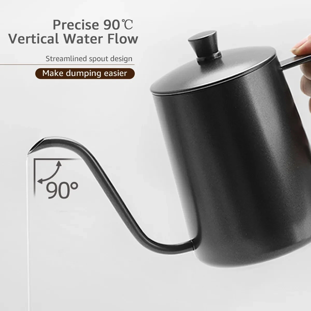 600ML Pour Over Coffee Kettle Gooseneck Kettle Spout Coffee Pots Drip Maker Long Narrow Stainless Steel Pour coffee pot coffee kettle pour over coffee maker