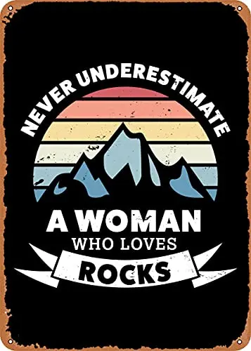 

an Old Man who Loves Rocks Vintage Look Metal Sign Patent Art Prints Retro Gift 8x12 Inch