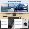 KCEVE KVM Switch 8K 60Hz 2 HDMI-Compatible USB 3.0 Hub Splitter Docking Station Switch Selector Computers Share Keyboard Monitor 6