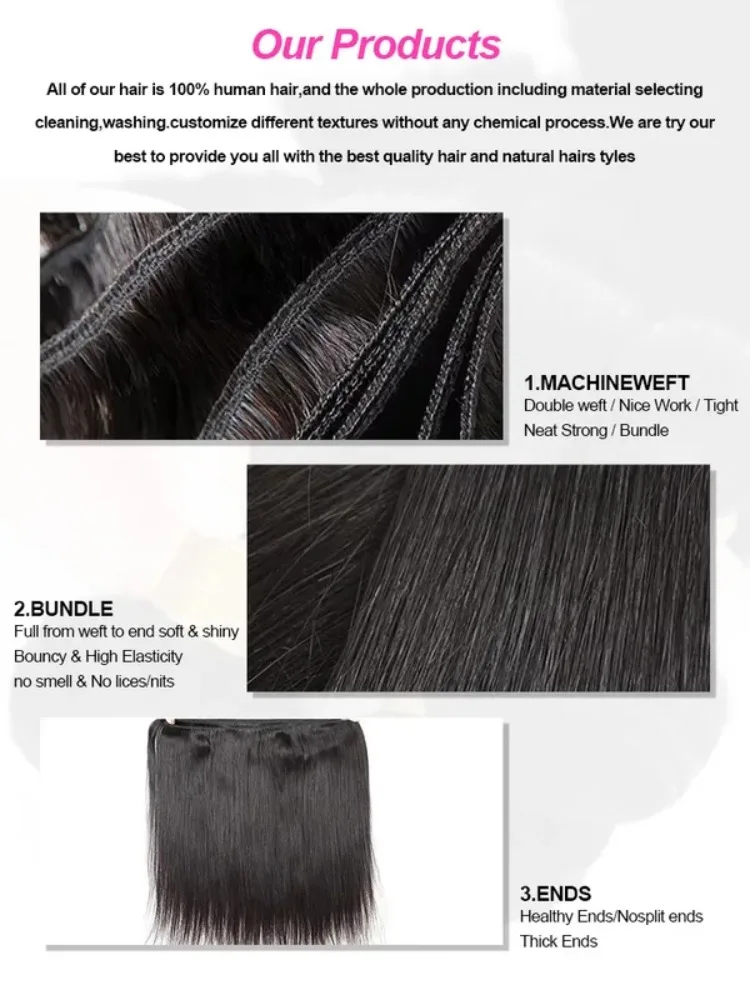 Bone Straight 100% Human Hair 12A 16A Bundles 32 40 Inch Raw Hair Extensions Brazilian Natural Black 3 4 Bundle Deals Unprocess