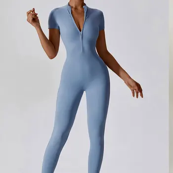 Nuovi vestiti da yoga tuta allenamento set sportivo tute da donna set da palestra allenamento da donna tuta fitness siamese abbigliamento sportivo femminile 1