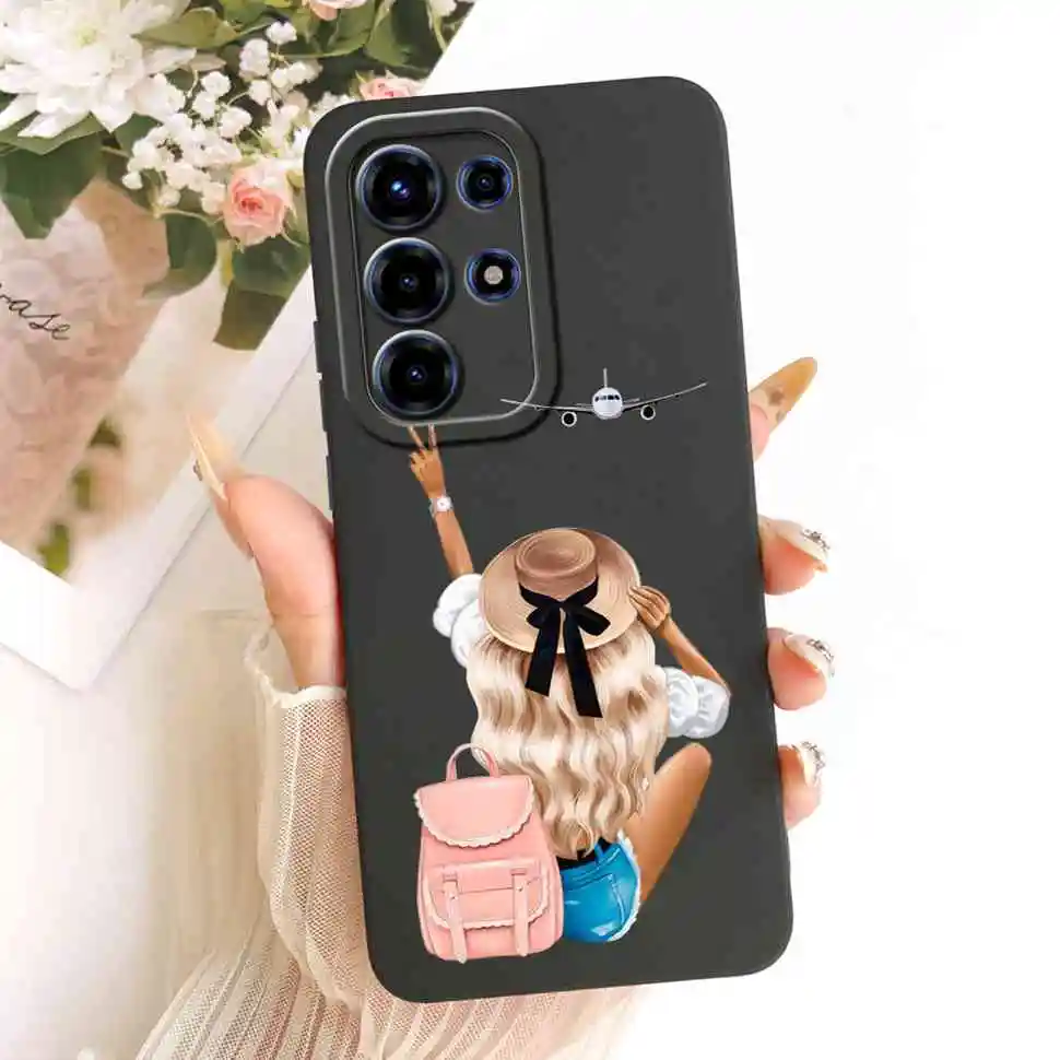 Floral Silicone Soft Shockproof Back Cover Case