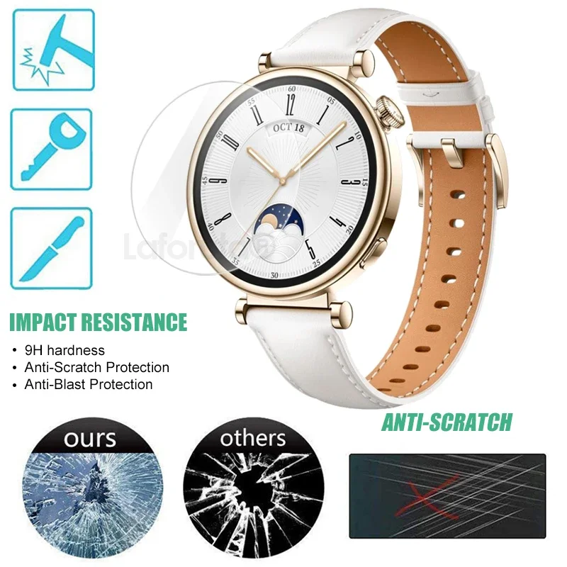 Protecteur d'écran en verre guatémaltèque pour montre Huawei, accessoires de montre intelligente, film de protection, GT4, 3 pièces, 41mm, 46mm