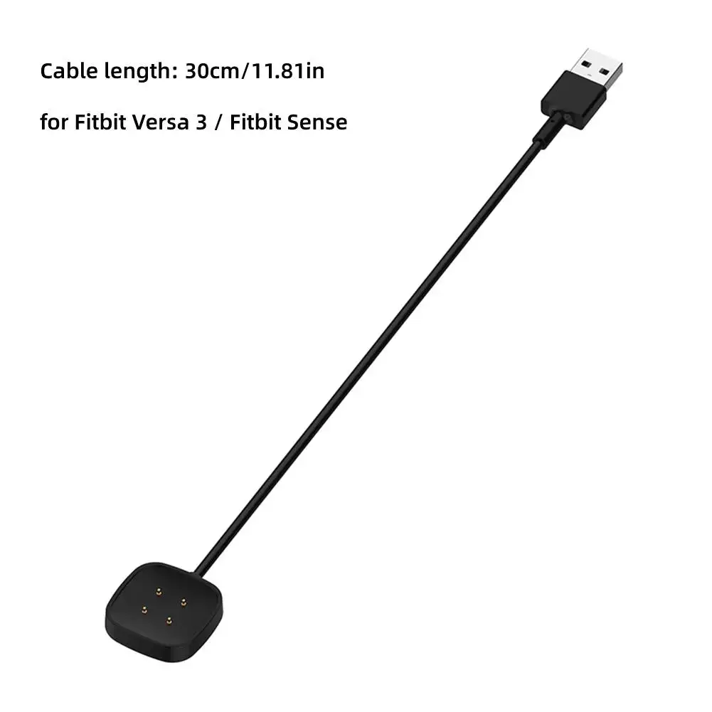 Sense Charging Cable Dock Station Smart Bracelet Replacement Charging Cable Portable USB Charger for Fitbit Versa 3/Fitbit 