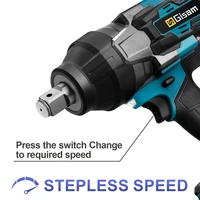 Gismis 3100N.M clé à chocs électrique sans brosse à couple élevé 3/4 pouces clé électrique sans fil outils pour Makita 18V batterie broche 6