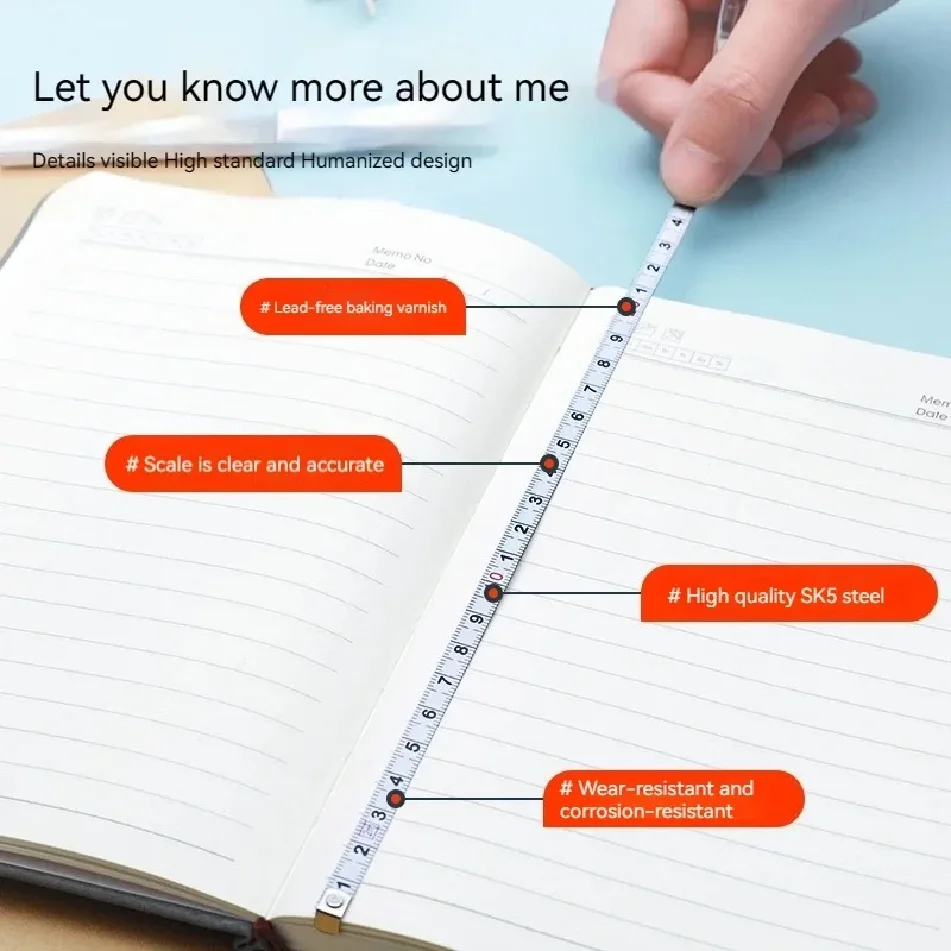 1pc 미니 키 체인 줄자 2m 스틸 줄자 섬세한 소형 스틸 자 다목적 스틸 줄자 선물용 자