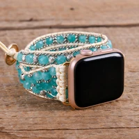 Semeprécieuse – Bracelet de montre Apple pour hommes et femmes, perles Cool, 3 pièces, corde Vegan, accessoires 6