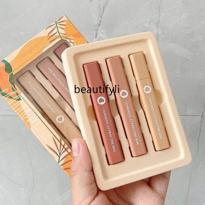 

yj Light Mist Sweetheart Lipstick Three Per Package Suit No Stain on Cup Not Easy to Fade