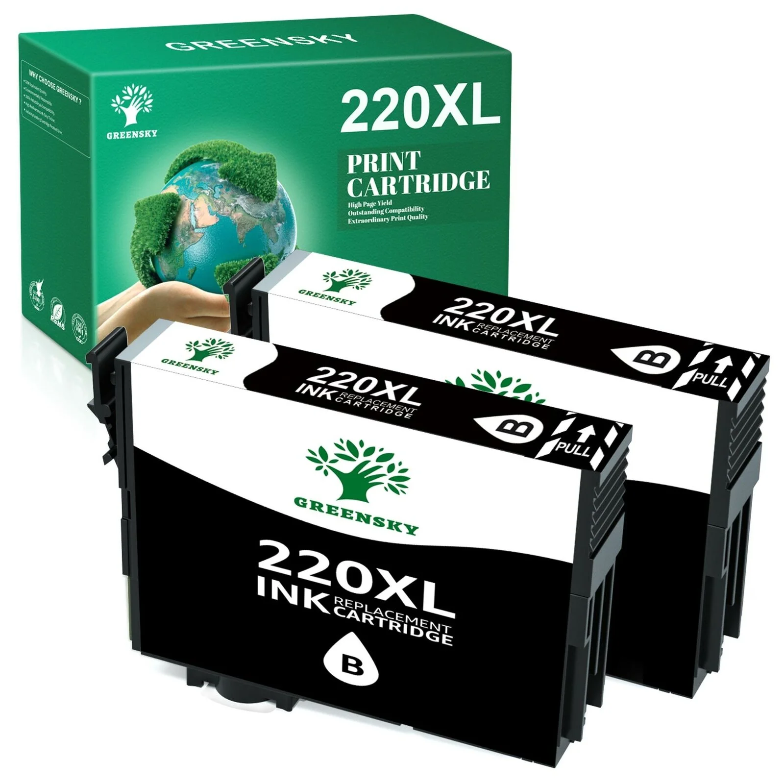 Confezione Da 2 220 Xl T220Xl Per Cartucce D'Inchiostro Epson Workforce Wf-2650 Wf-2750 Wf-2760