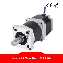 

Nema 23 Stepper Motor with Gear Ratio 5:1 High Precision Planetary Gearbox 4-lead 2.8A Extruder Gear Motor