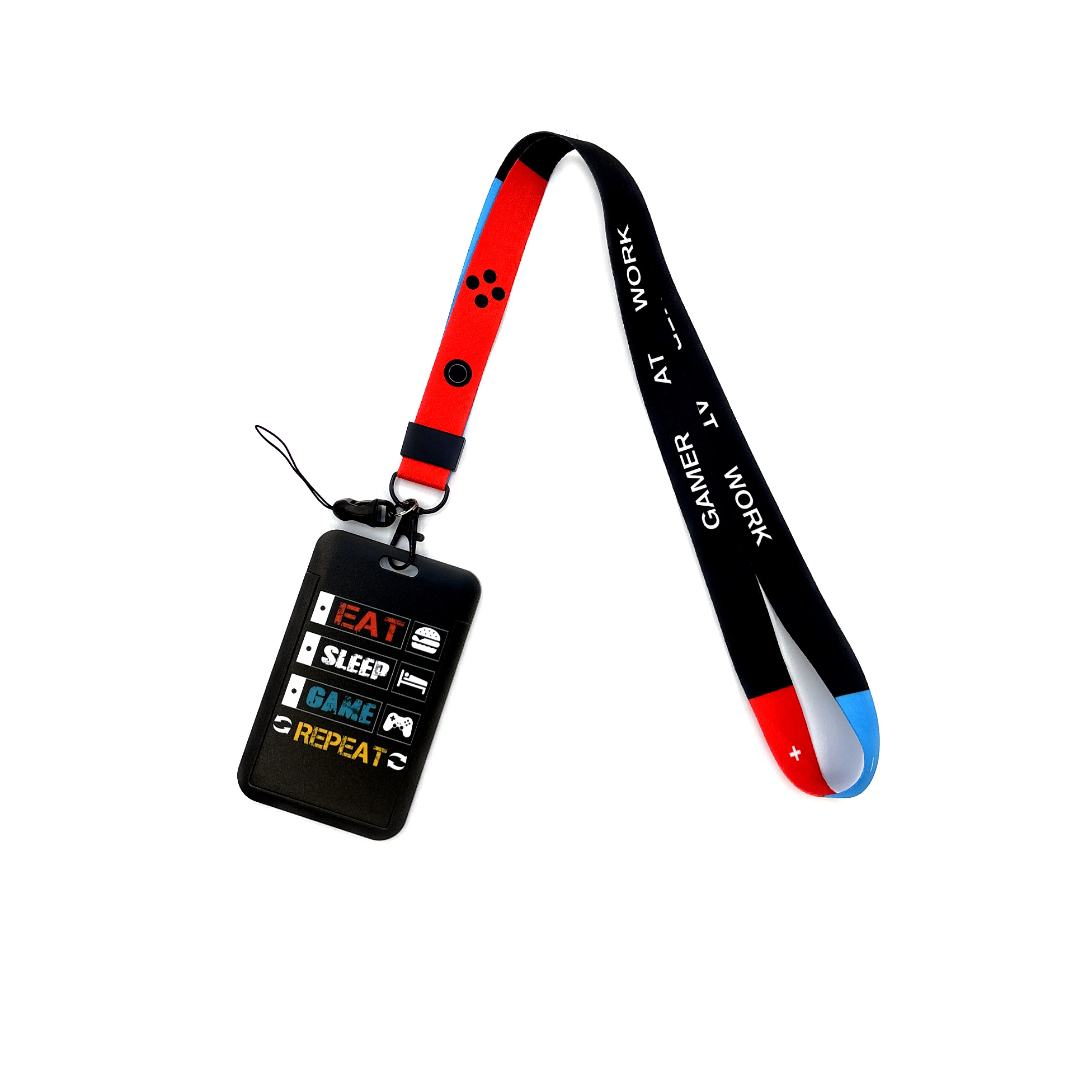 Versatile Card Holder Lanyard with Protective ID Badge and Credit Card Case