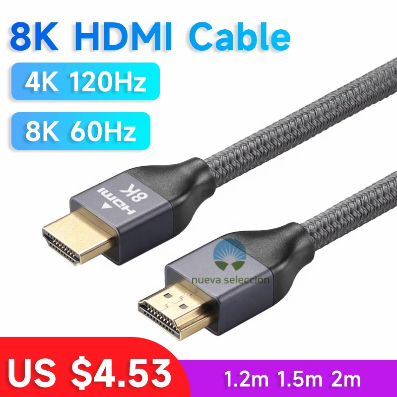 6ft 1m 2m Hdmi Uyumlu Kablo 1hz Pc Tv Icin Yuksek Son Erkek Icin Erkek Projektor Ps4 Ps5 Xbox Dizustu 4k 1hz Ultra Hd 8k 60hz Aliexpress Consumer Electronics