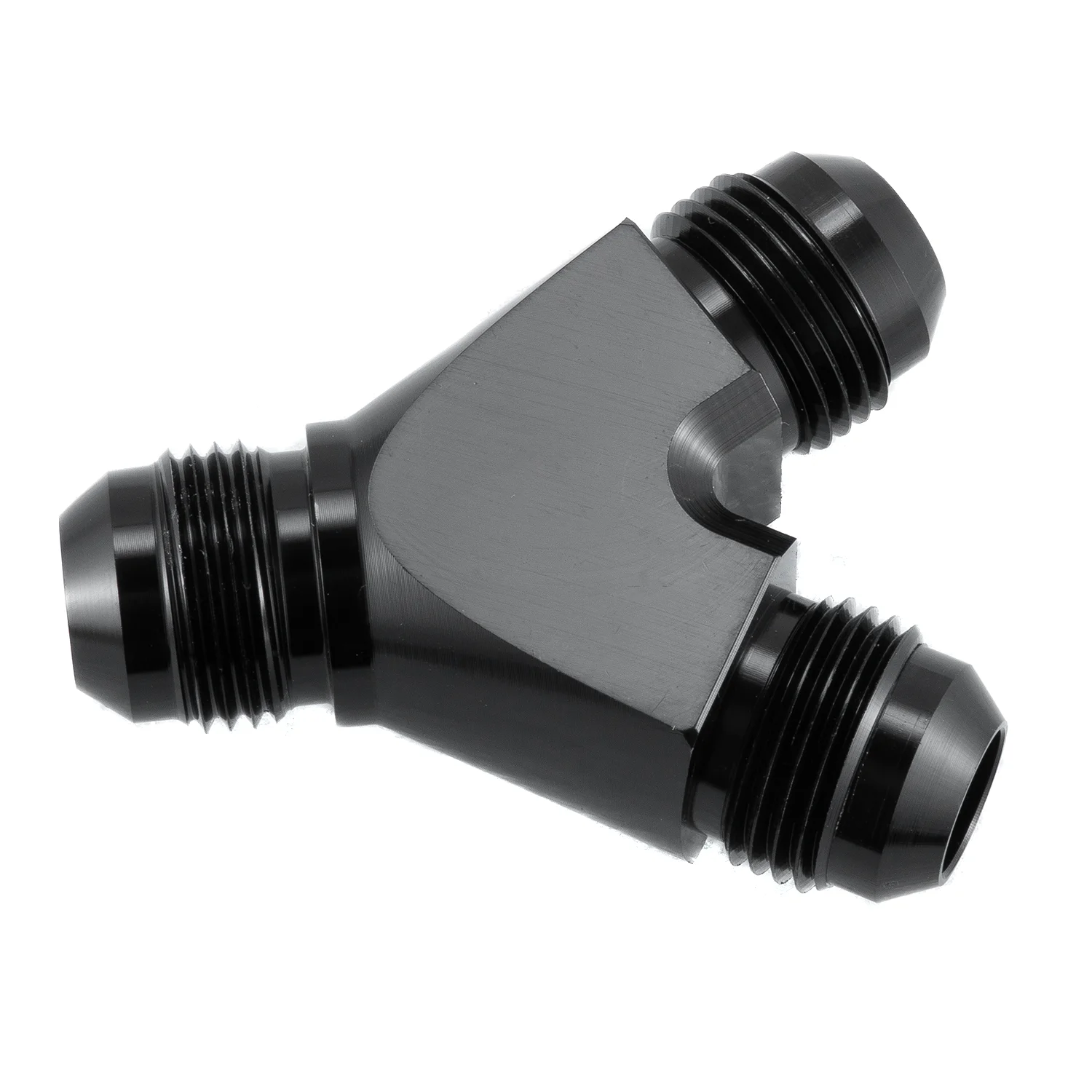 

1PCS "Y" Block Fuel Y Adapter Fitting Junction 8 AN to AN 8 Male Thread Black