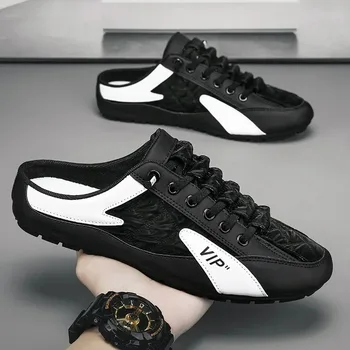 Summer Slippers for Men Trendy Men's Flat Bottom Casual Shoes Soft Sole Support Shoes Men's Sneakers - Image 4